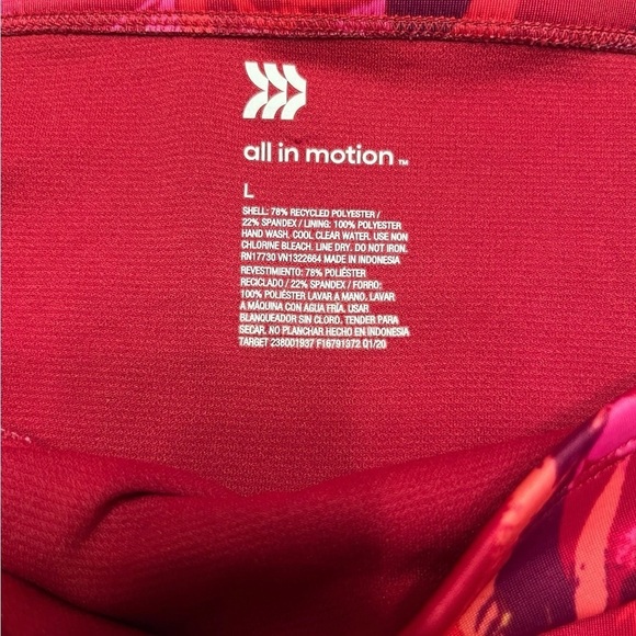 All in Motion Pink Lace Up Tropical Bikini Swimwear Set Size L - Picture 9 of 9